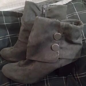 Gray boots
